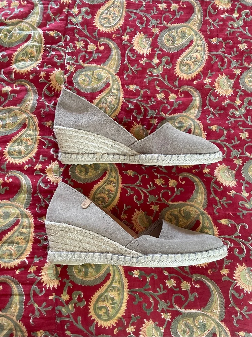 Verbenas, Women's Taupe Suede Espadrille heals